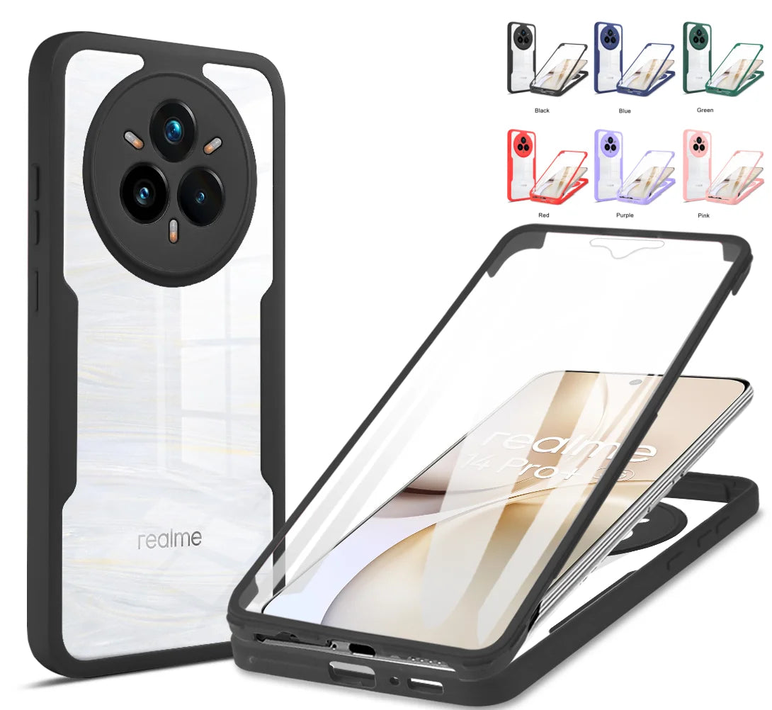 Realme 360 Clear Shockproof Case With Front Screen Protector
