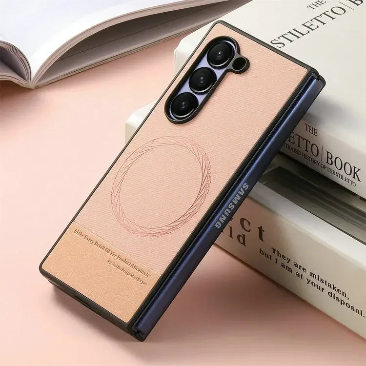 Magnetic Leather Case Samsung Galaxy Z Fold Luxury Cover