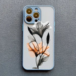 Apple iPhone Ink Wash Flower Painting Phone Case