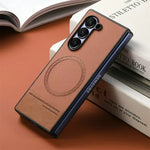 Magnetic Leather Case Samsung Galaxy Z Fold Luxury Cover