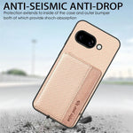 Google Pixel Leather Card Back Cover Magnetic RFID Wallet Case With Lens Protection