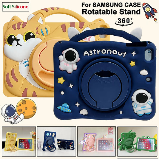 Samsung Galaxy Tablet Kids Cartoon Silicone Case