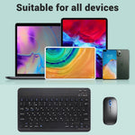 Bluetooth Wireless Keyboard & Mouse For Apple, Android, Windows Tablets