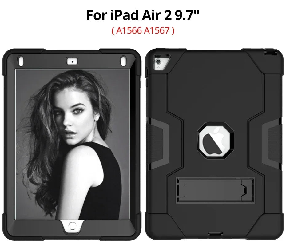 Apple iPad Armor Shockproof Kids Tablet Case with Stand