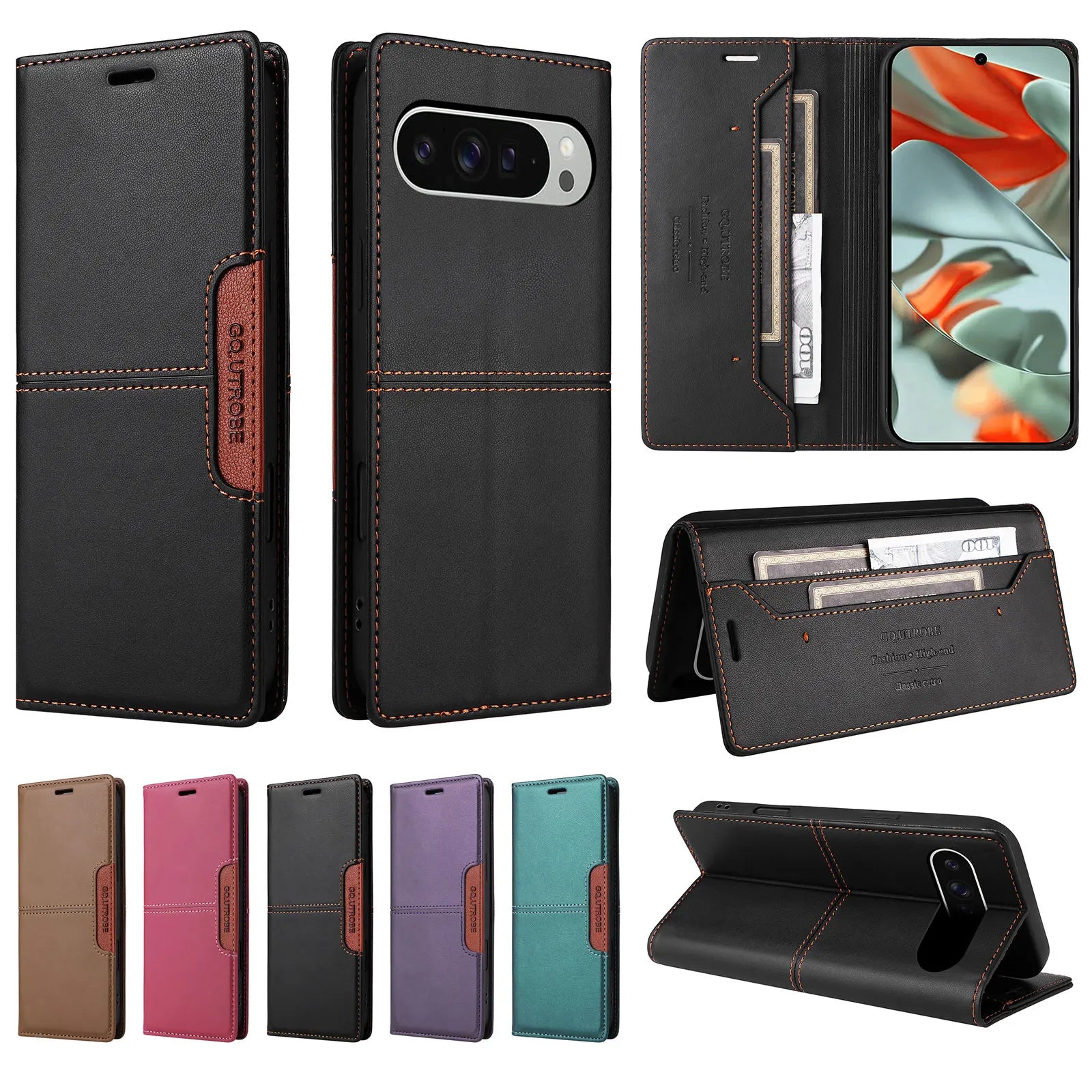 Google Pixel Stylish Leather Flip Phone Case