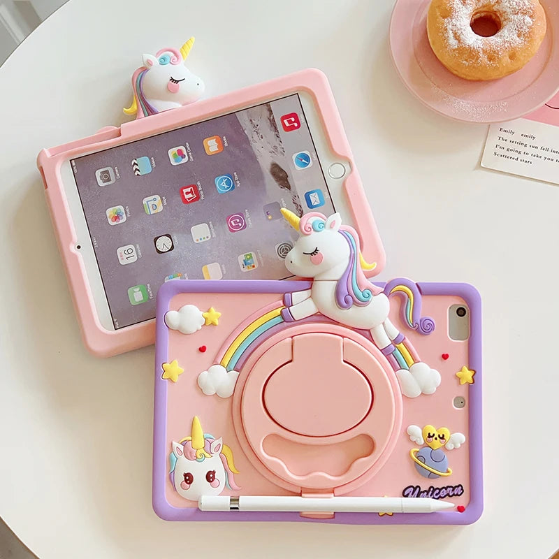 Apple iPad Kids Cartoon Silicone Case