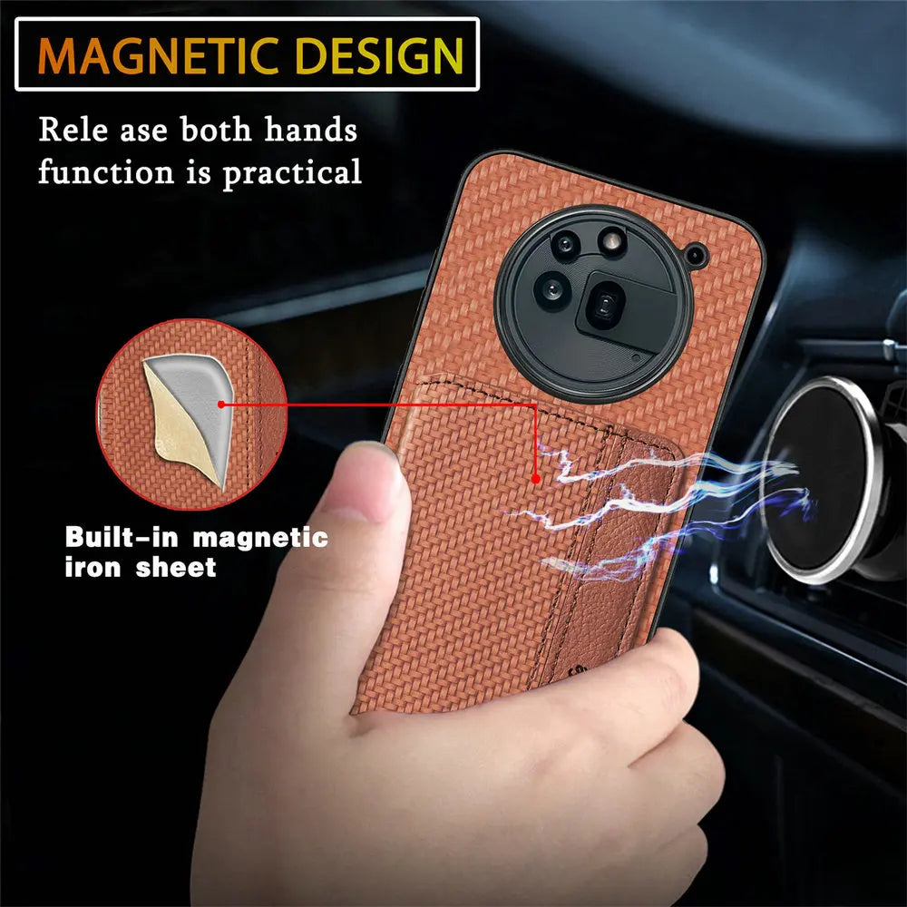 Nothing Phone 3A Pro 5G Brush Leather Wallet Case Lens Protection