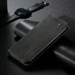 LuxCase Leather Magnetic Flip Wallet for Samsung Galaxy