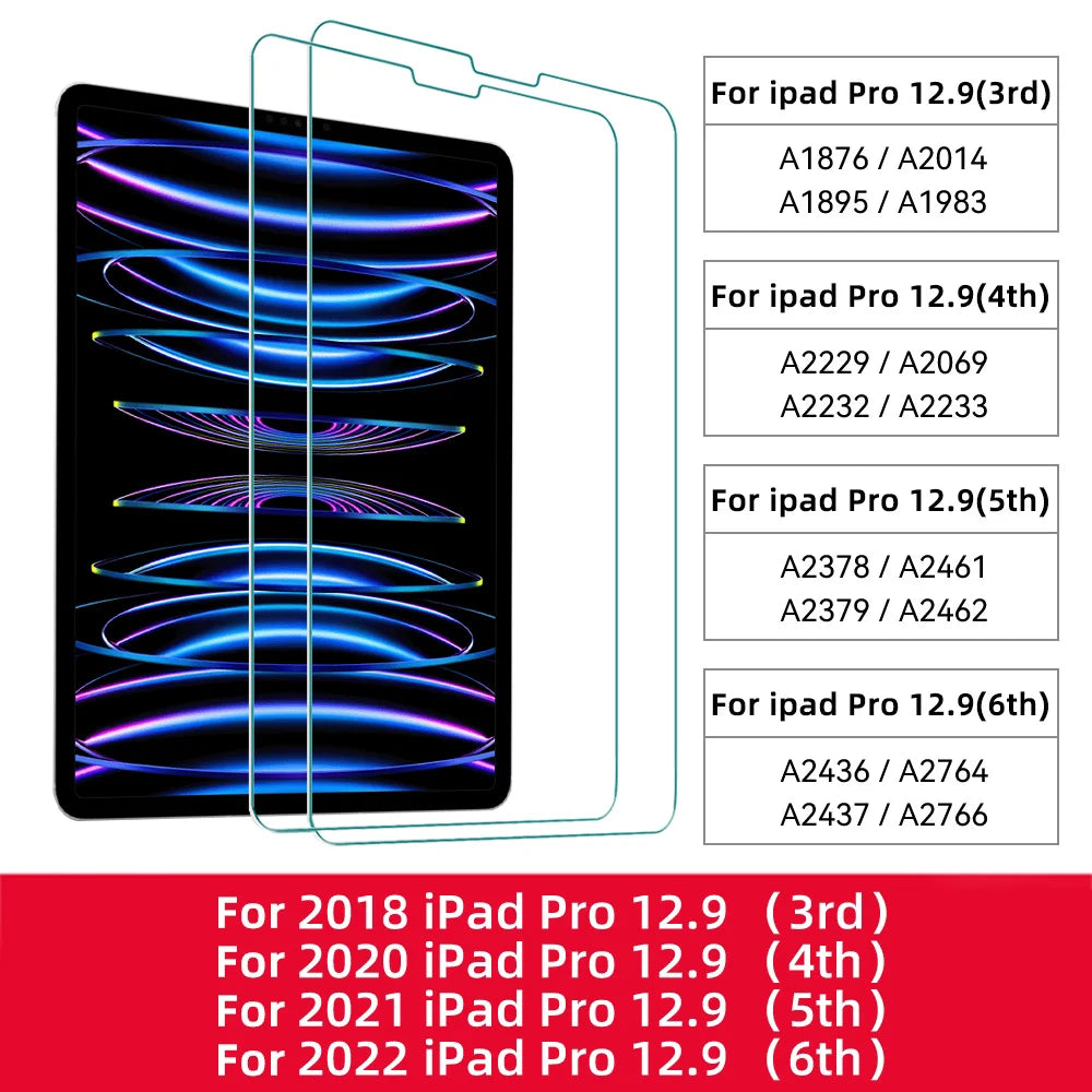 Apple iPad - Tempered Glass Screen Protector - 2 Pack
