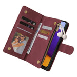 Leather Zipper Wallet Case for Samsung Galaxy