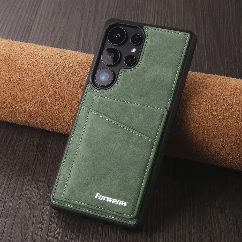 Samsung Galaxy Luxury Leather Flip Case