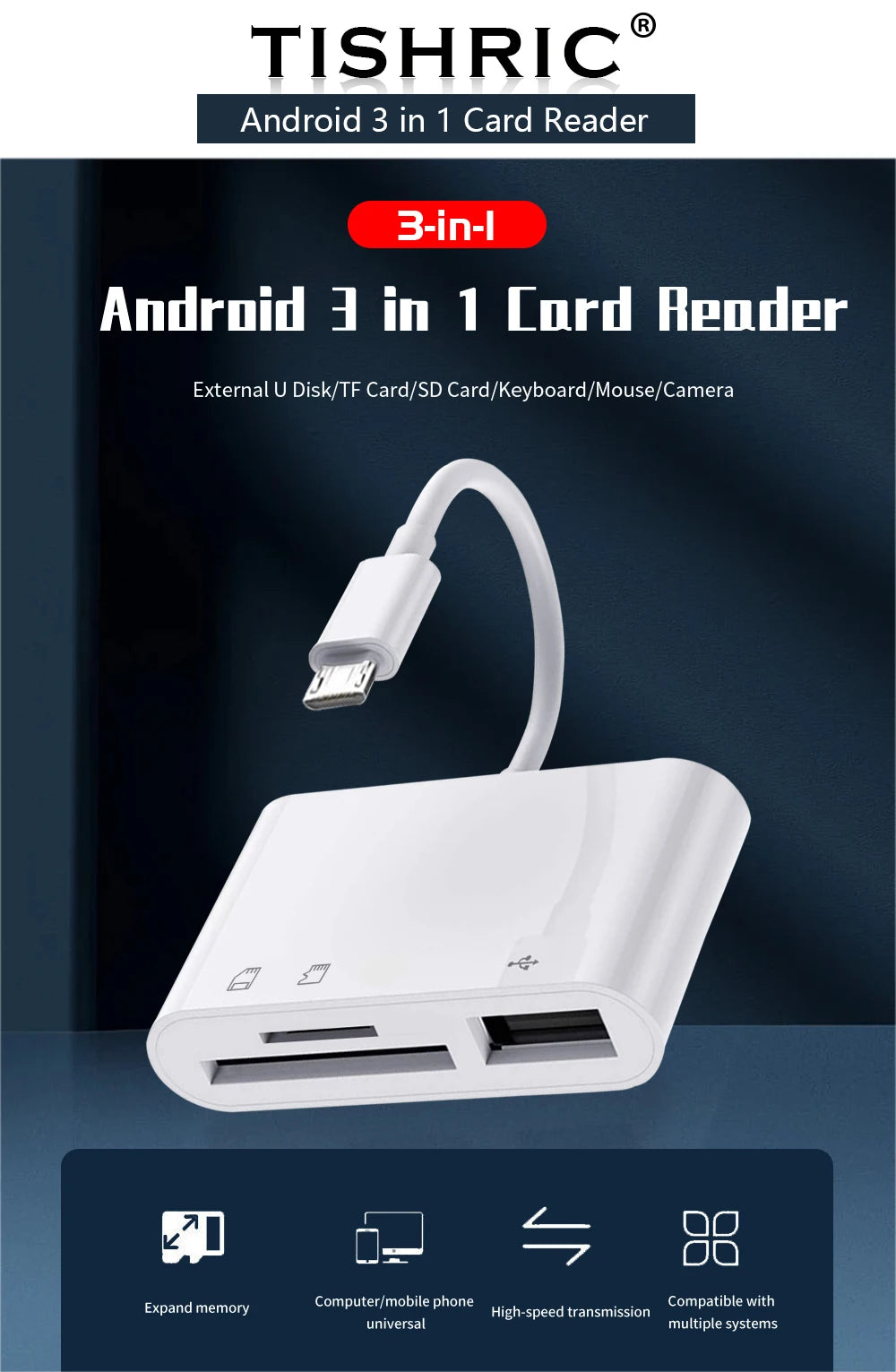Multi Choice Card Readers - USB, USB-C, Micro USB, TF & SD