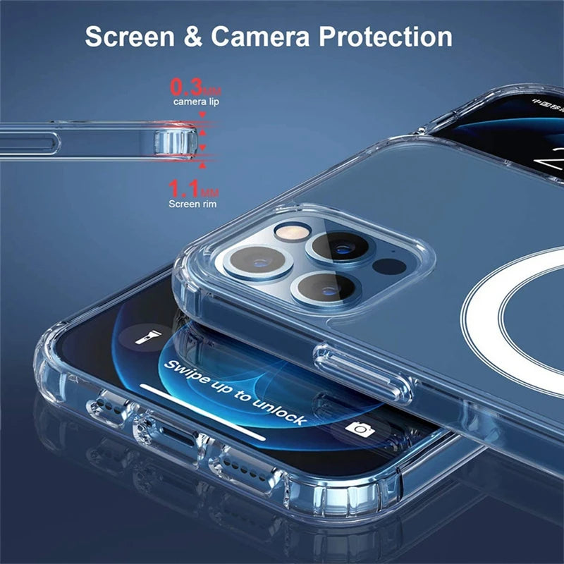 Apple iPhone Clear Phone Case with Magsafe Wireless Charging