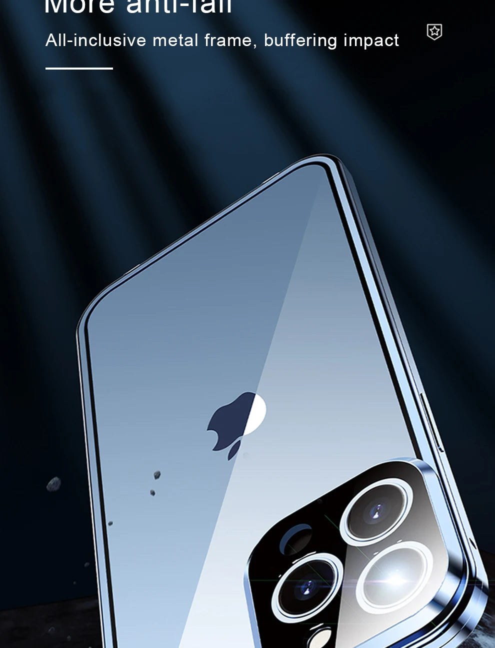 Apple iPhone 360° Full Protection Metal Magnetic Snap Lock Phone Case