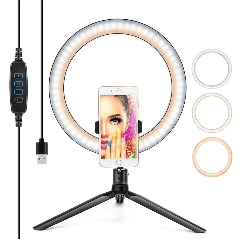 8 & 10 inch Selfie Ring Light & Photography Tripod