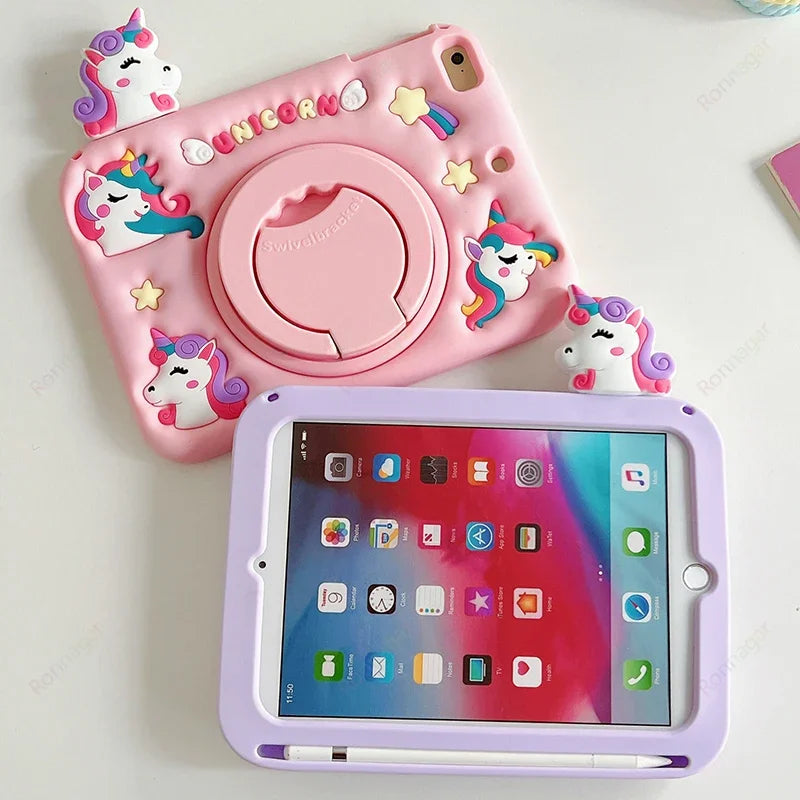 Apple iPad Kids Cartoon Silicone Case