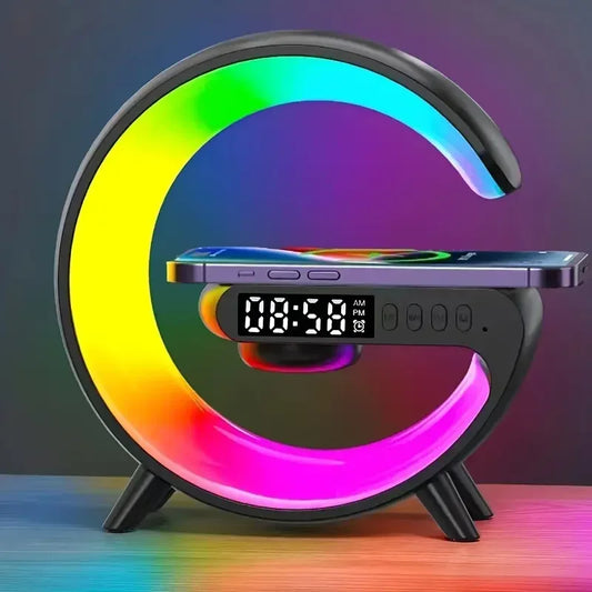 Apple & Android - Wireless Charger Stand Pad & Alarm Clock