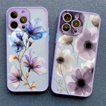Apple iPhone Ink Wash Flower Painting Phone Case