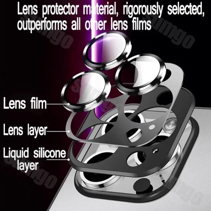 Apple iPhone Luxury Matte Finish Magsafe Anti-Slip Silicone Case with Lens Protector