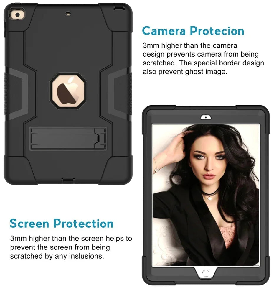 Apple iPad Armor Shockproof Kids Tablet Case with Stand