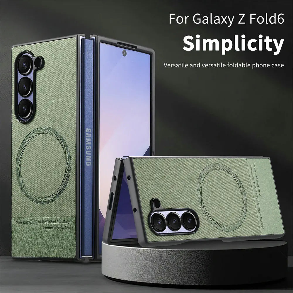 Magnetic Leather Case Samsung Galaxy Z Fold Luxury Cover