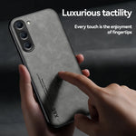 Samsung Galaxy Luxury Leather Case With Magnetic Plate Support
