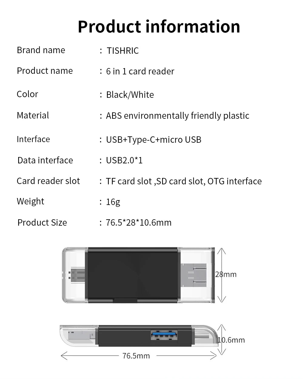 Multi Choice Card Readers - USB, USB-C, Micro USB, TF & SD