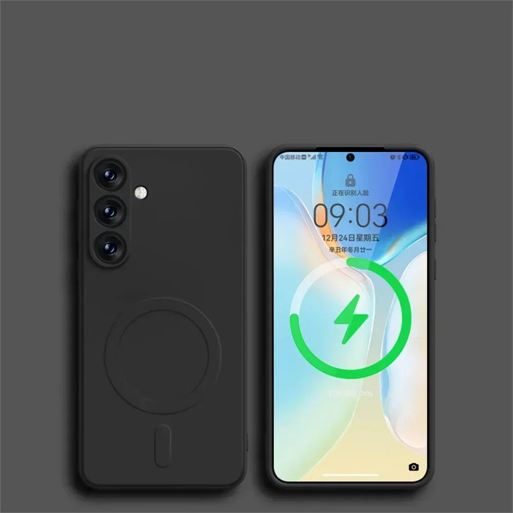 Samsung Galaxy Liquid Silicone Magsafe Magnetic Charge Case