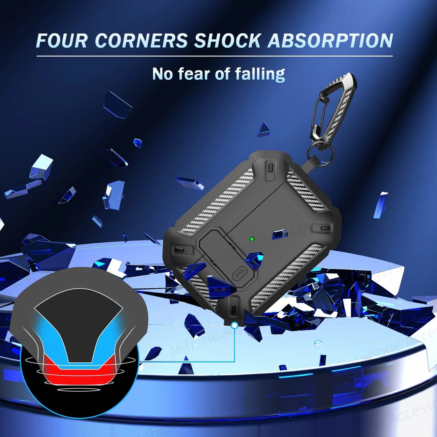 AirPod Pro Gen 2 & 3 Rugged Cover Case with Cleaner Kit