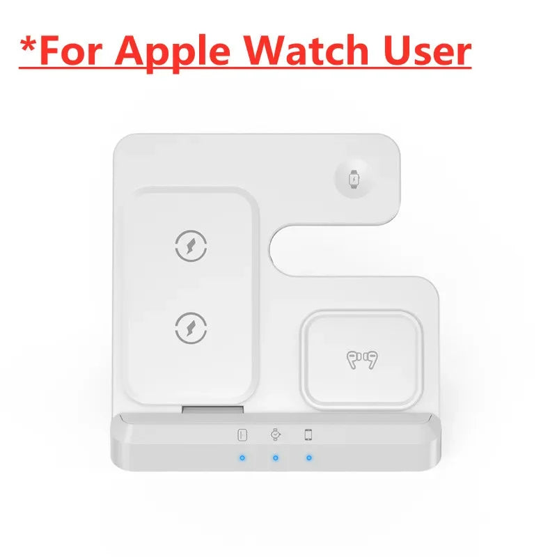 Apple & Samsung - 3 in 1 Wireless Charger Stand