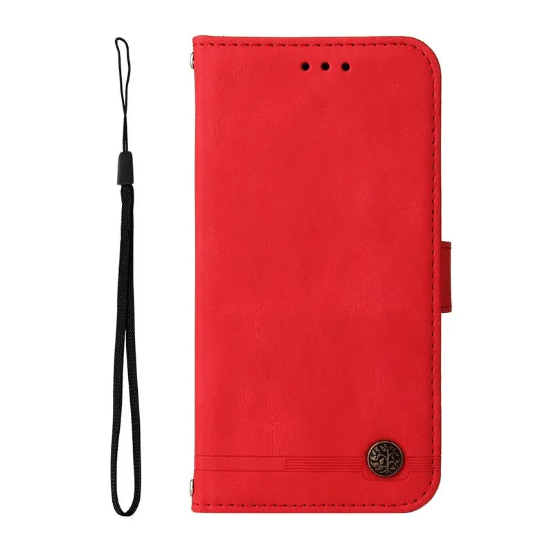 Realme Leather Book Wallet Case Magnetic Clasp