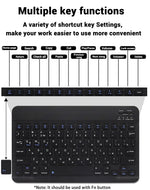 Bluetooth Wireless Keyboard & Mouse For Apple, Android, Windows Tablets