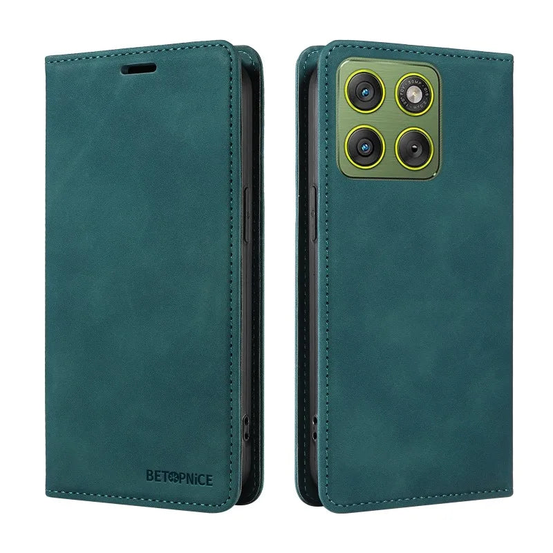 Luxury Leather RFID Wallet Case For Motorola Moto G Series