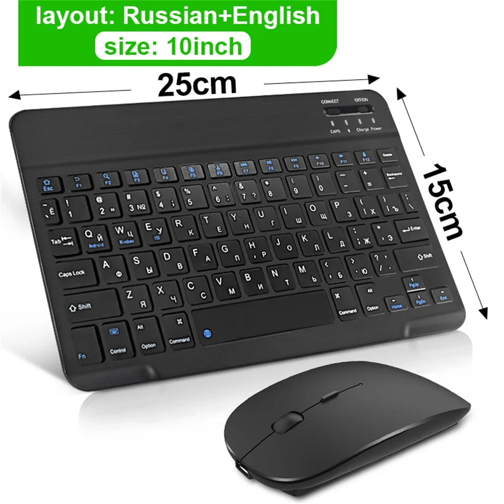 Bluetooth Wireless Keyboard & Mouse For Apple, Android, Windows Tablets