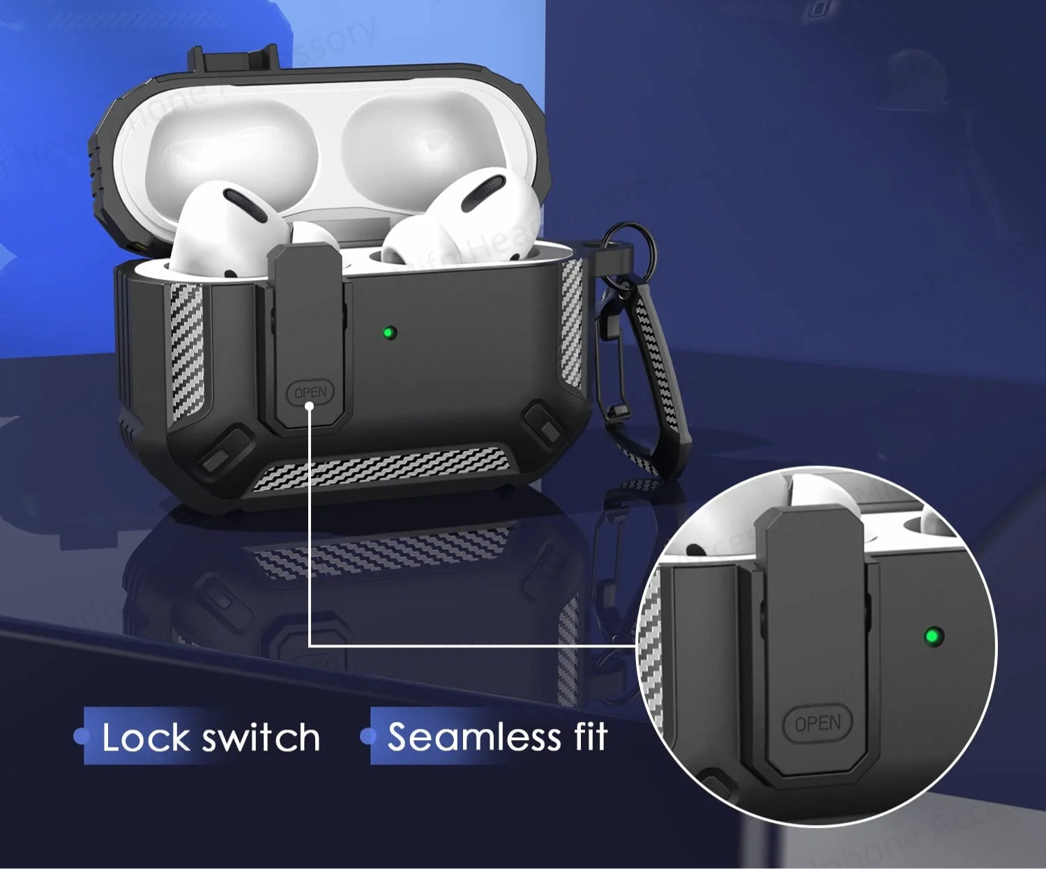 AirPod Pro Gen 2 & 3 Rugged Cover Case with Cleaner Kit