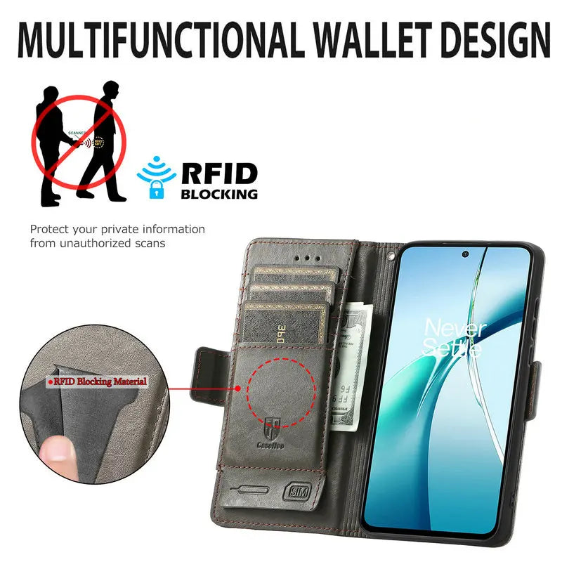 Realme Leather 360 Wallet Case For GT8 Pro GT7 Series With Stand