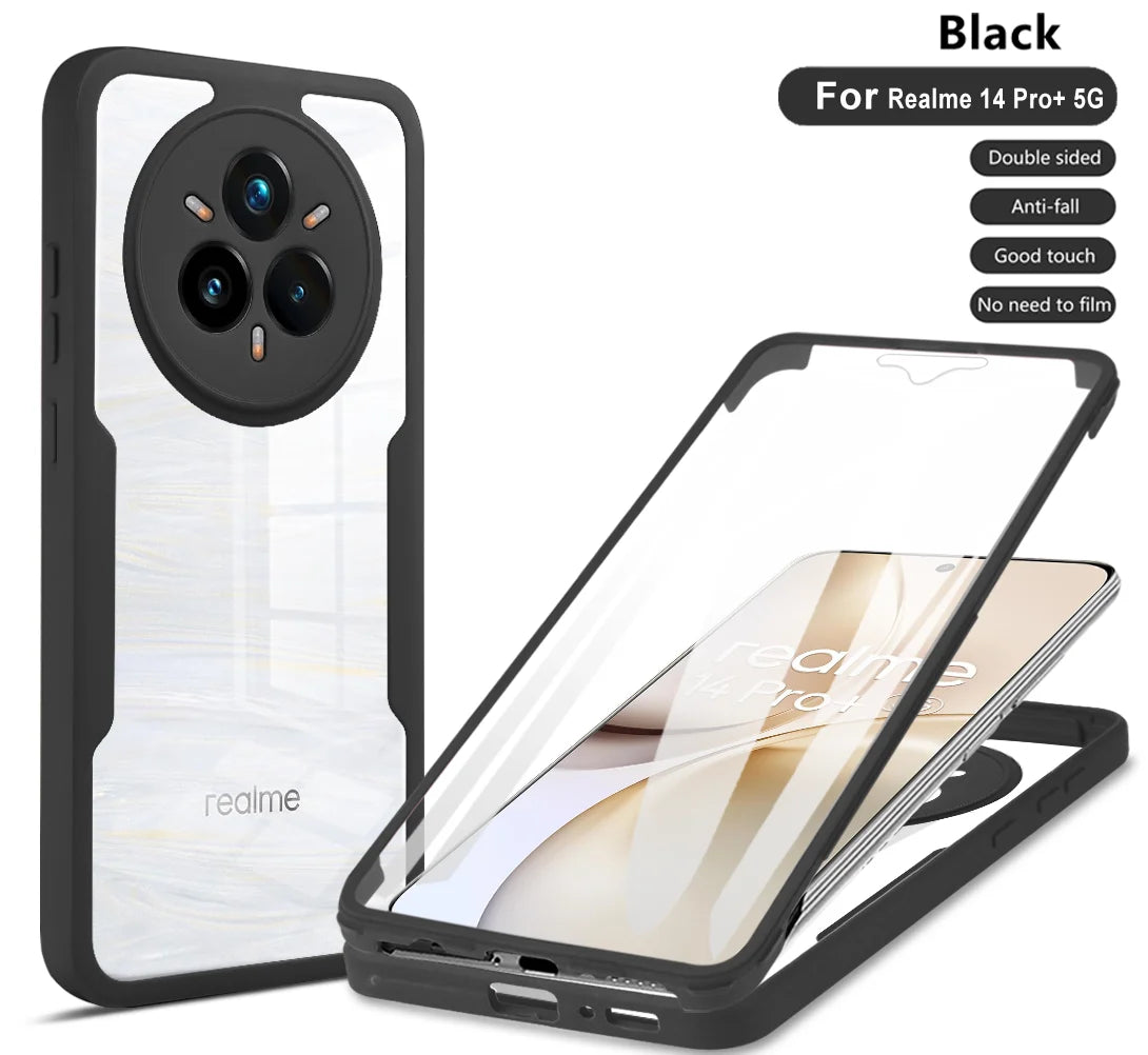 Realme 360 Clear Shockproof Case With Front Screen Protector