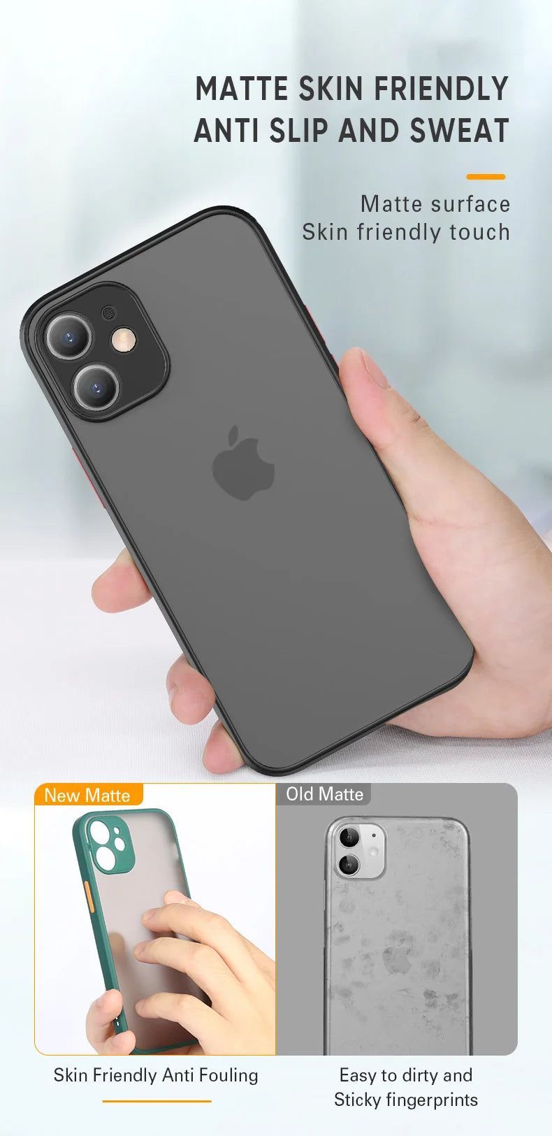 Apple iPhone Wireless Semi-Transparent Matte Finish Case