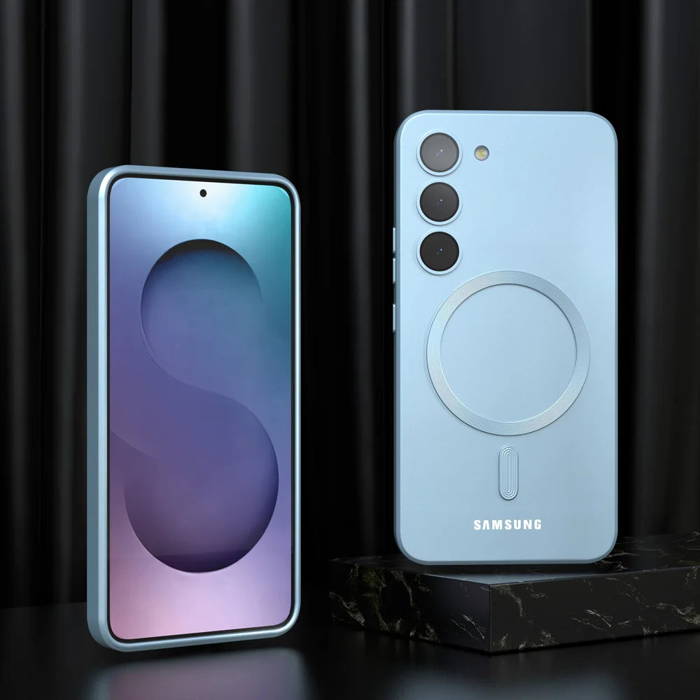 Samsung Galaxy Luxury Soft Logo Silicone Magsafe Case