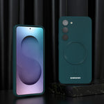 Samsung Galaxy Luxury Soft Logo Silicone Magsafe Case