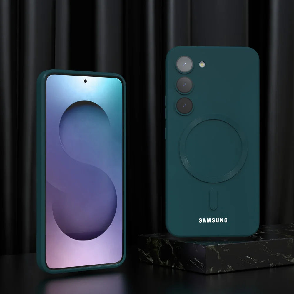 Samsung Galaxy Luxury Soft Logo Silicone Magsafe Case