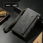 Leather Zip Wallet Case Crossbody RFID for Honor