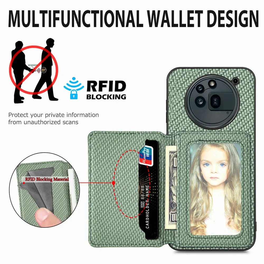 Nothing Phone 3A Pro 5G Brush Leather Wallet Case Lens Protection