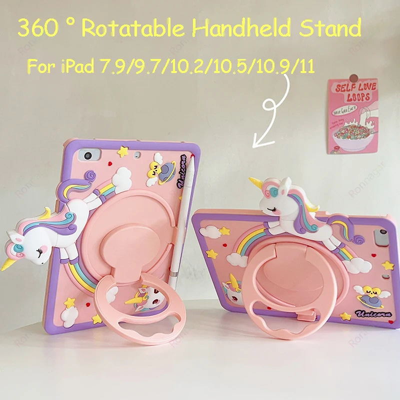 Apple iPad Kids Cartoon Silicone Case