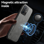 Xiaomi Luxury Leather Phone Case With Magnetic Plate Support