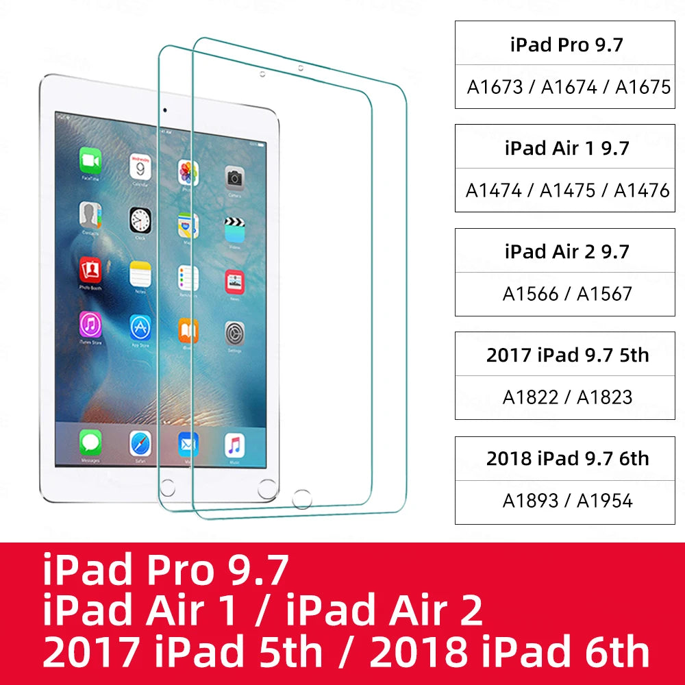 Apple iPad - Tempered Glass Screen Protector - 2 Pack