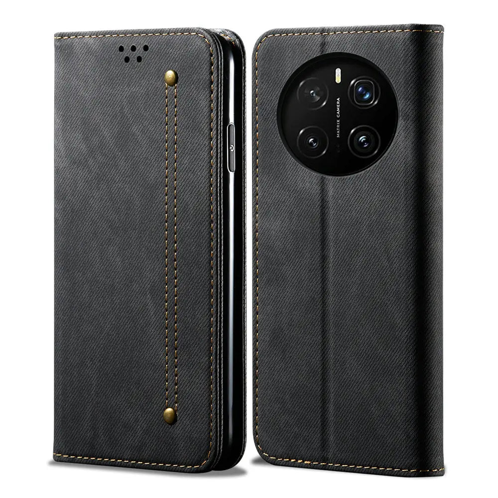 Honor Magic Texture Leather Wallet Case Book Style Funda Premium Flip Card Holder