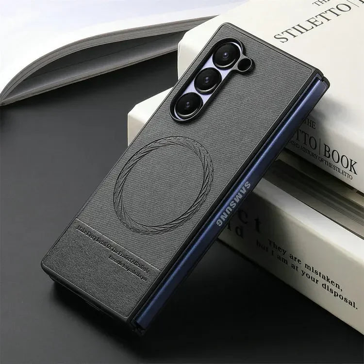 Magnetic Leather Case Samsung Galaxy Z Fold Luxury Cover