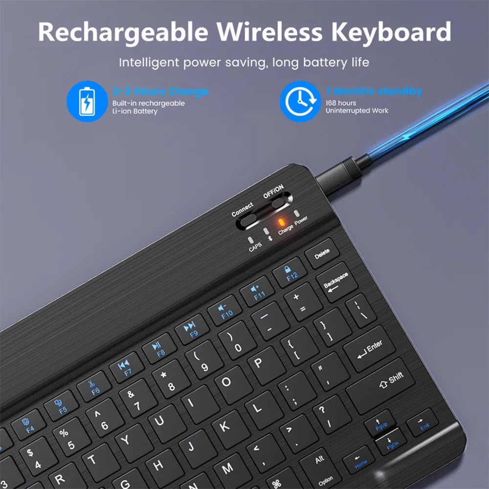 Bluetooth Wireless Keyboard & Mouse For Apple, Android, Windows Tablets