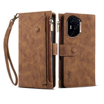 Honor Leather RFID Crossbody Wallet Case for Honor 400 Pro 5G 2025 Luxury 8 Card Nero